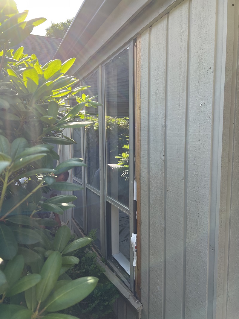 Demo the window from exterior